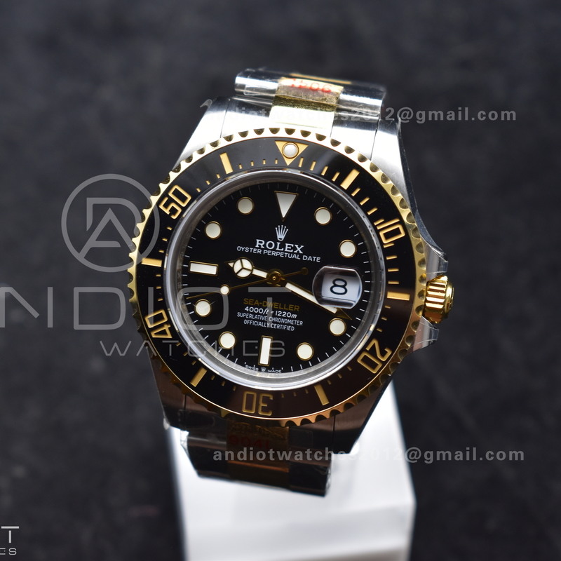Sea-Dweller Two Tone SS/YG 126603 GMF Best Edition Black Dial on SS/YG Bracelet A2824 V3